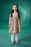 Kids Peach Printed Khaddar Shirt 000002291GK9