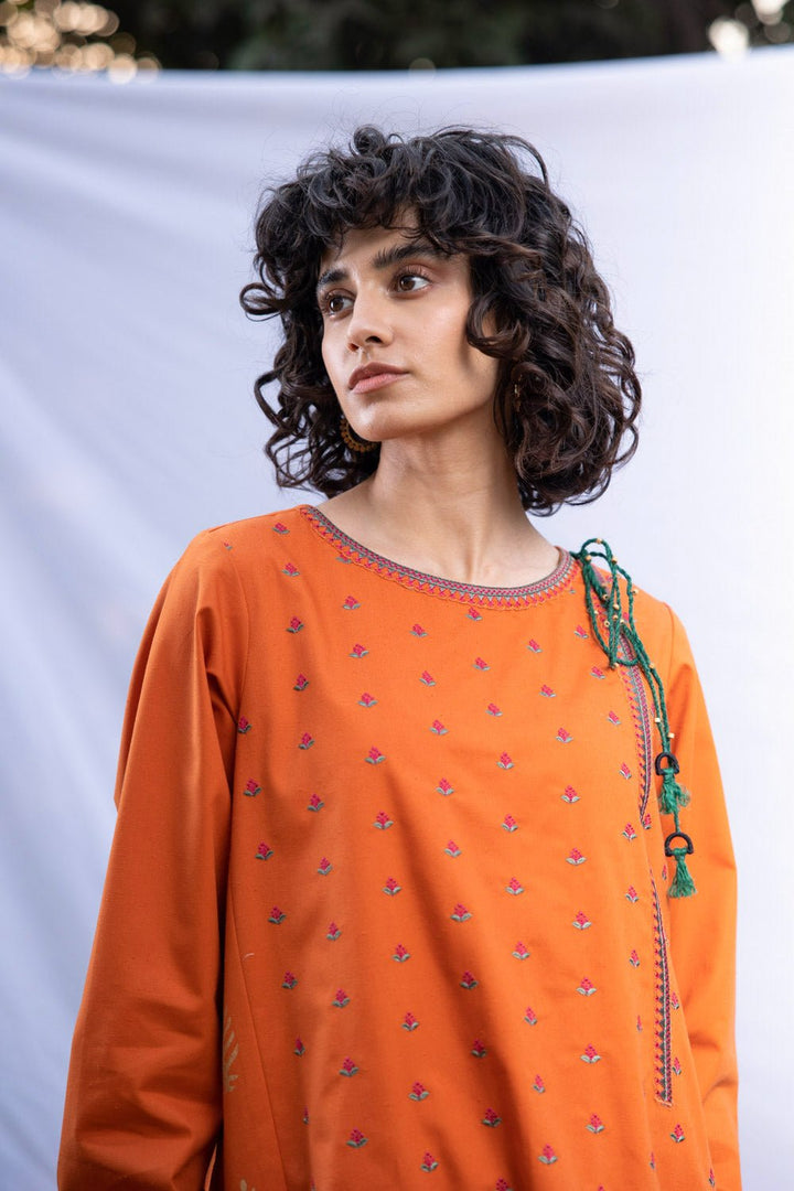 Sapphire- Embroidered Recycled Cotton Shirt