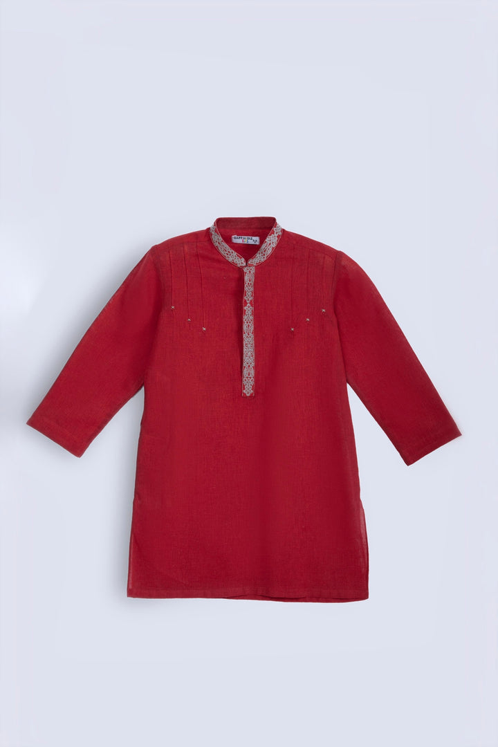 Sapphire- Embroidered Cotton Kurta