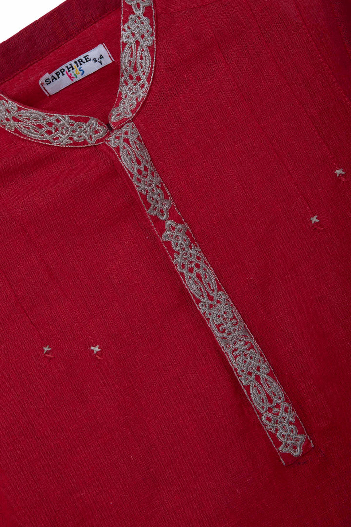 Sapphire- Embroidered Cotton Kurta