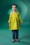 Kids Green Embroidered Khaddar shirt 00002291GK12