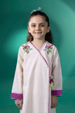 Kids Off White Embroidered Khaddar shirt 00002291GK13