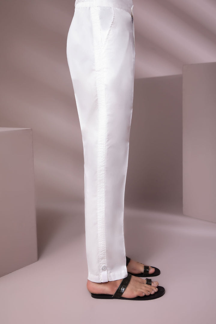 Sapphire Off-White Cotton Trousers