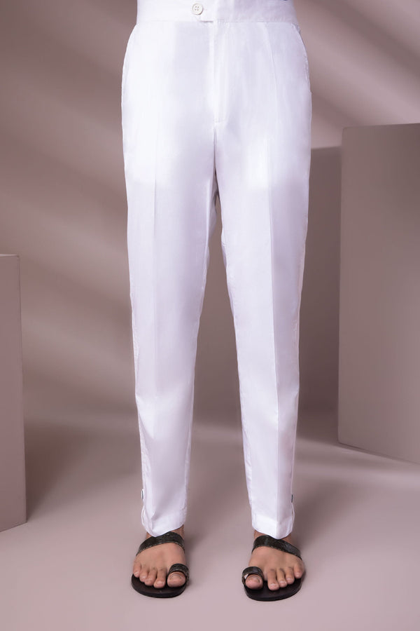 Sapphire Off-White Cotton Trousers