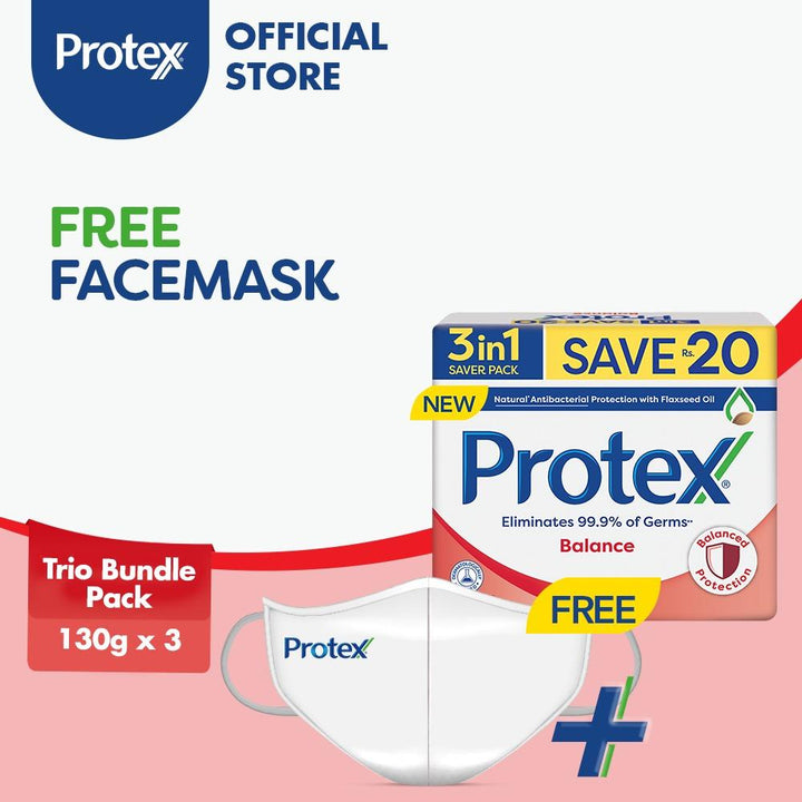 Protex- Bar Soap Saver Pack, 130gx3 - Balance