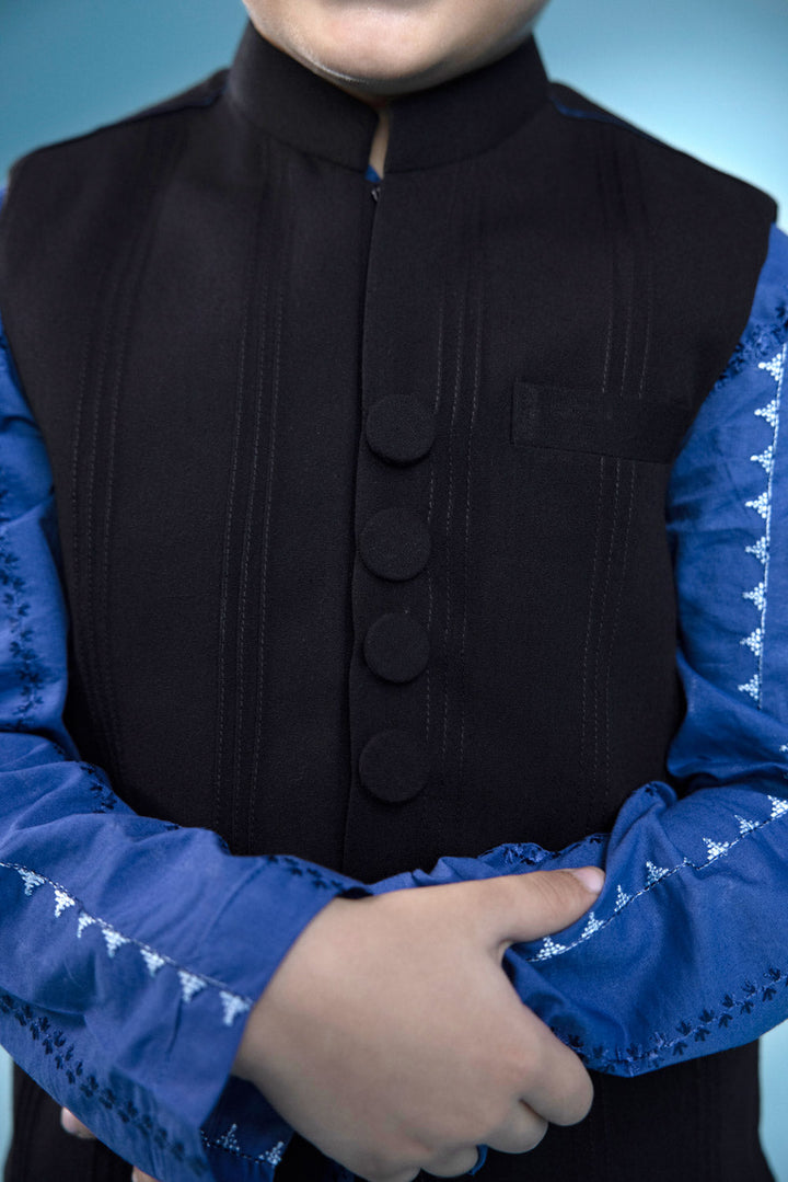 Kids Black Ayudia Waistcoat