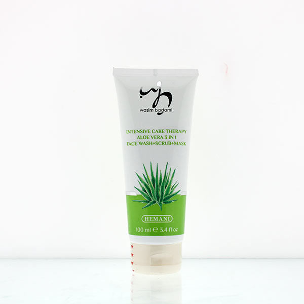 WB by HEMANI - Intensive Care Therapy Aloe Vera 3 in 1 Face Wash + Scrub + Mask Deep Cleansing with Natural Beads