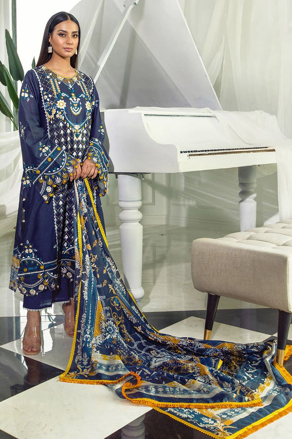 Ansab Jahangir Zoha- Luxury Lawn 2022 Un-Stitched- AJLL22-01