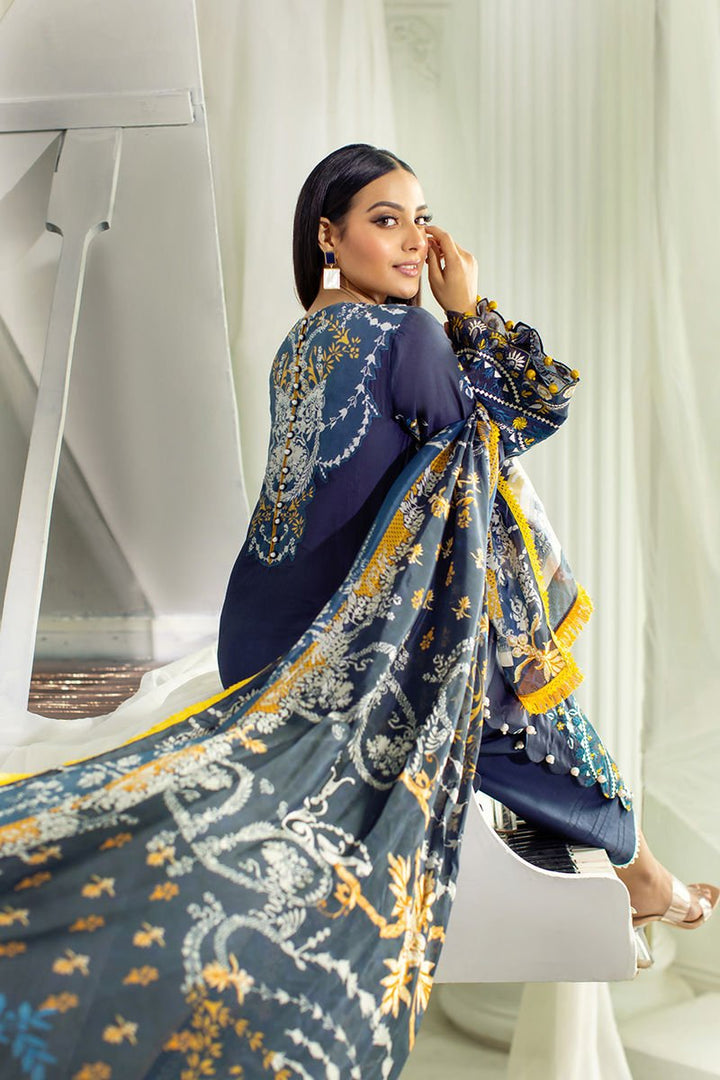 Ansab Jahangir Zoha- Luxury Lawn 2022 Un-Stitched- AJLL22-01