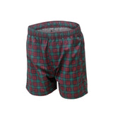 Flush Fashion - Men's 100% Cotton Boxer Shorts Waistband Check Print Boxers Maroon