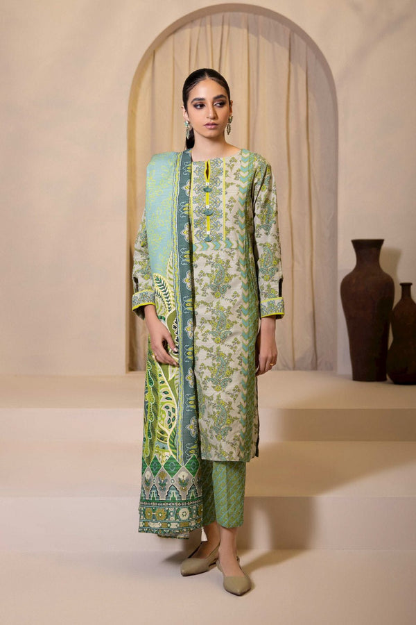 Sapphire- 3 Piece - Printed Khaddar Suit