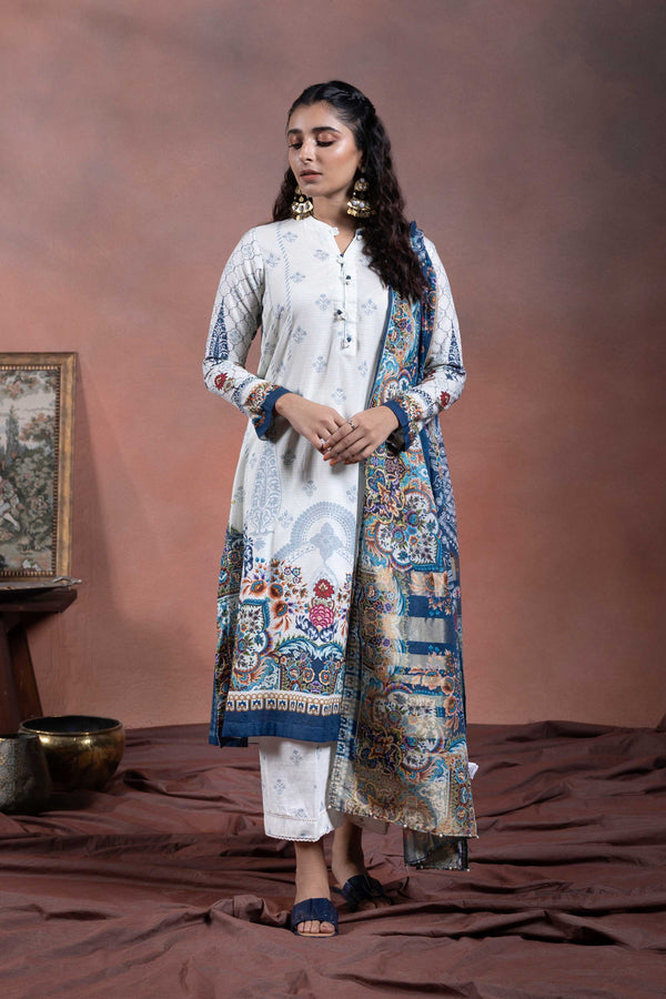 Sapphire- 3 Piece - Printed Cotton Suit