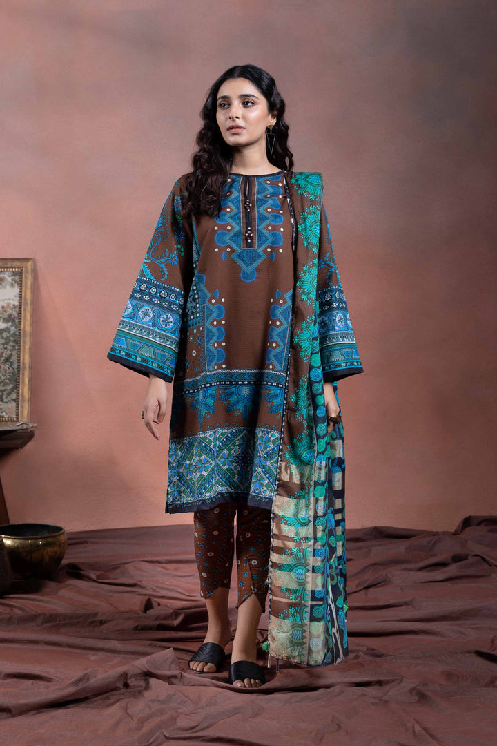 Sapphire- 3 Piece - Printed Cotton Suit