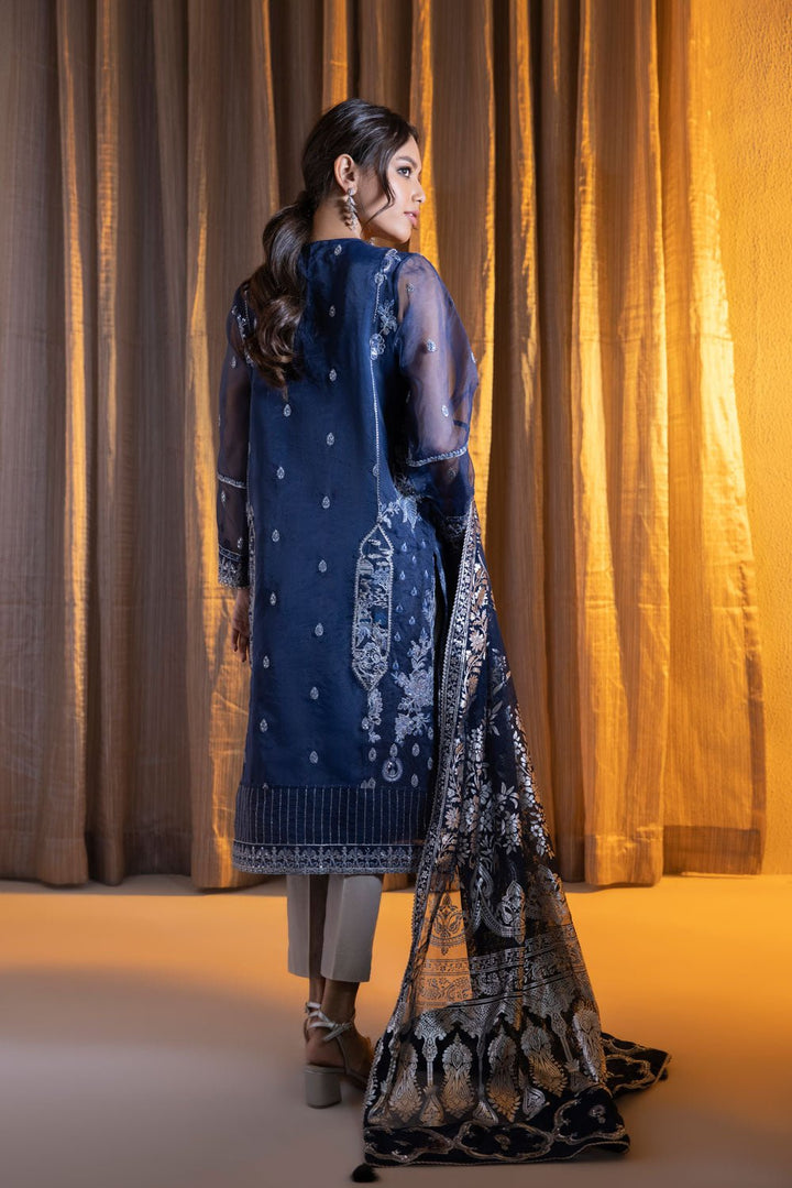 Sapphire- 2 Piece - Embroidered Net Suit