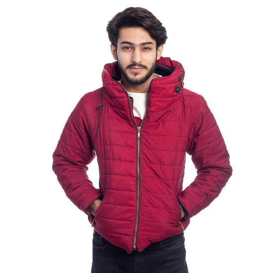 VYBE- Bubble With Hood Zipper- Maroon