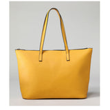 Lefties- Yellow Faux Leather Shopper Bag