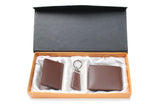 The original Men Wallet Set Pure Leather Brown