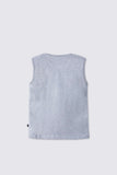 Sapphire Printed Sleeveless Vest Heather Grey