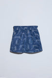 Sapphire- Printed Suede Skirt