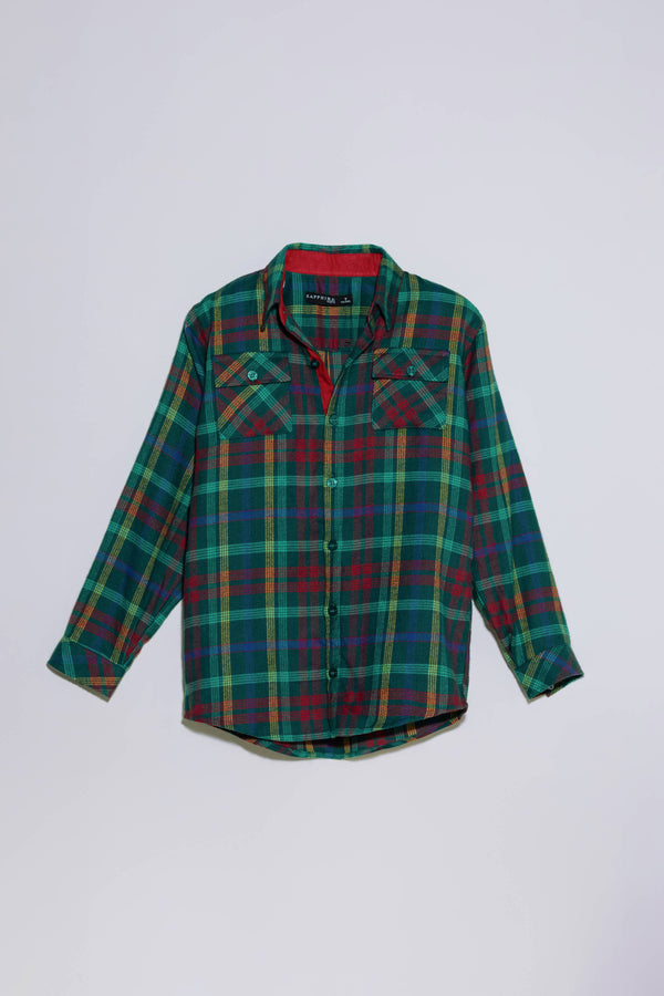 Sapphire Flannel Checkered Shirt Green