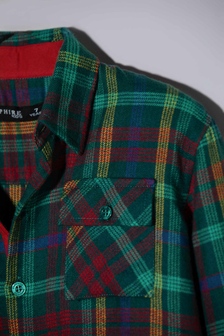 Sapphire Flannel Checkered Shirt Green