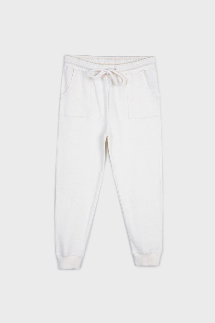 Sapphire Knit Jogger Pants Cream