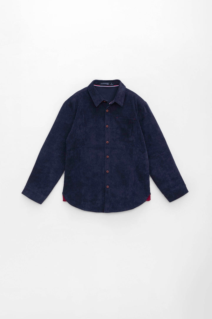 Sapphire Corduroy Shirt Navy Blue