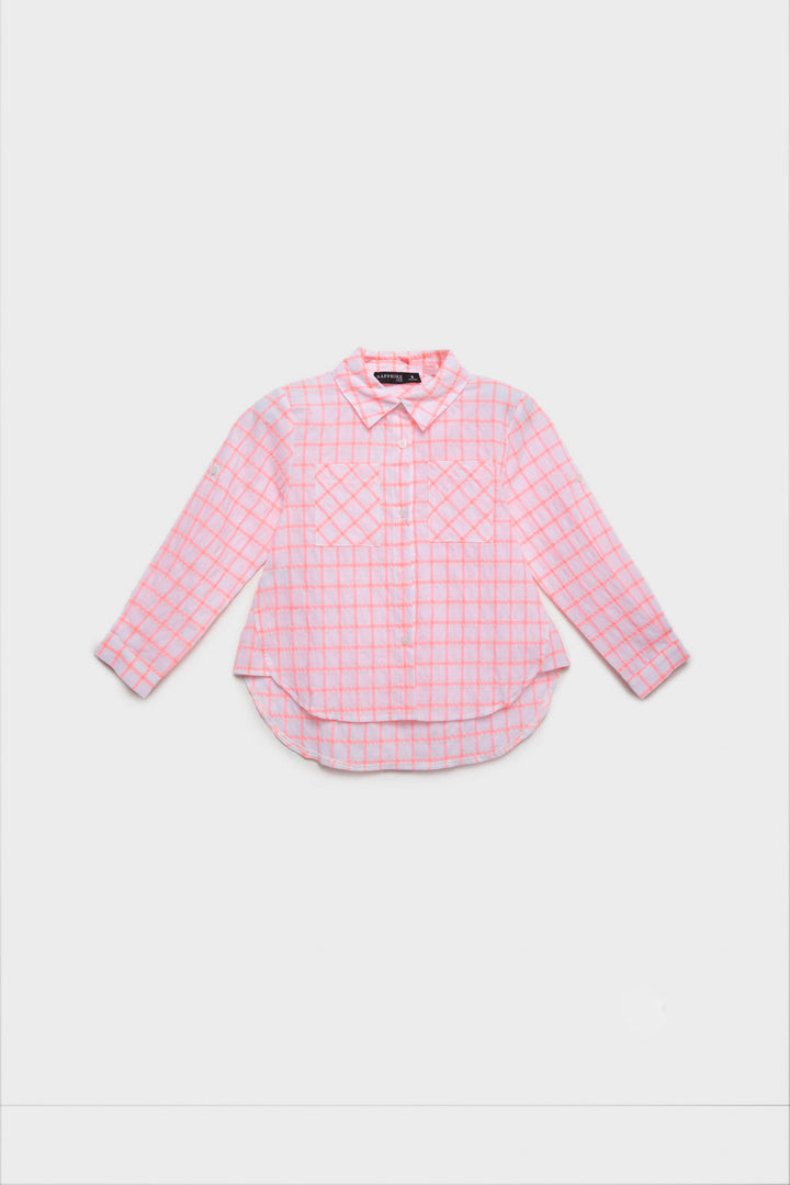 Cotton Checkered Shirt Kids Western