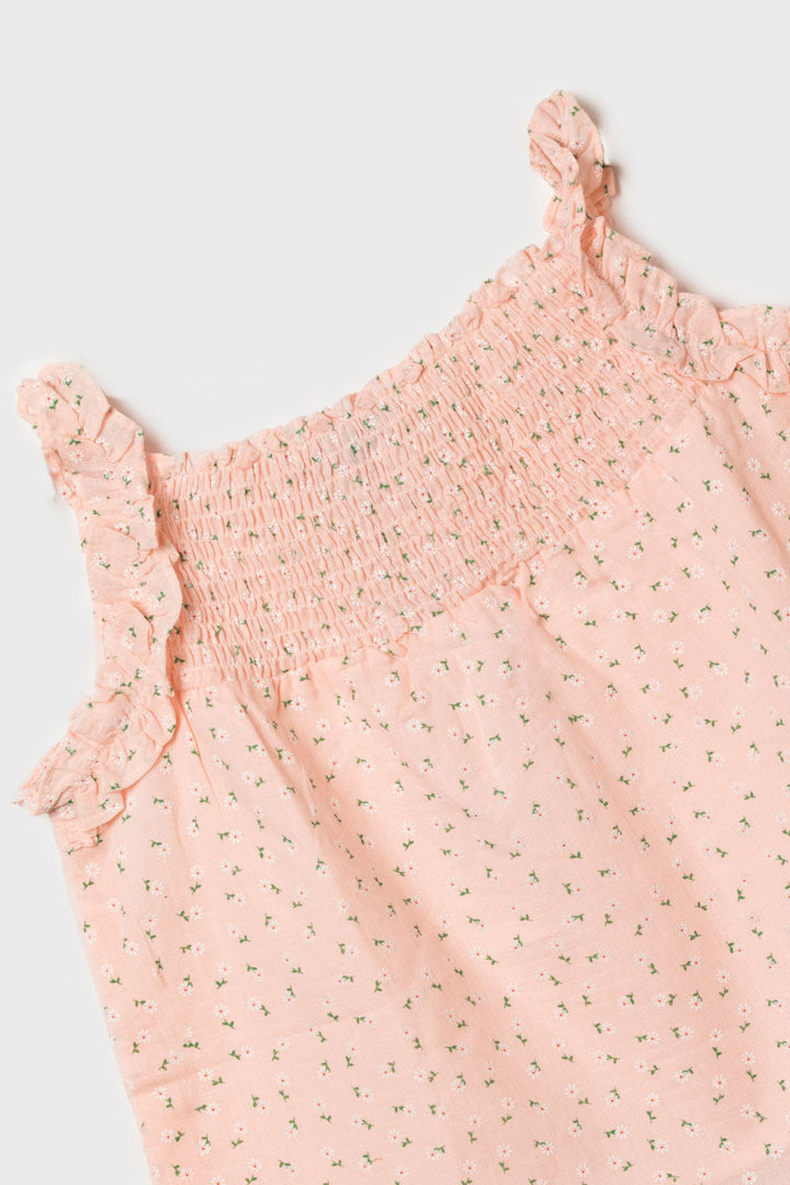 Girls Peach Tops And Dresses