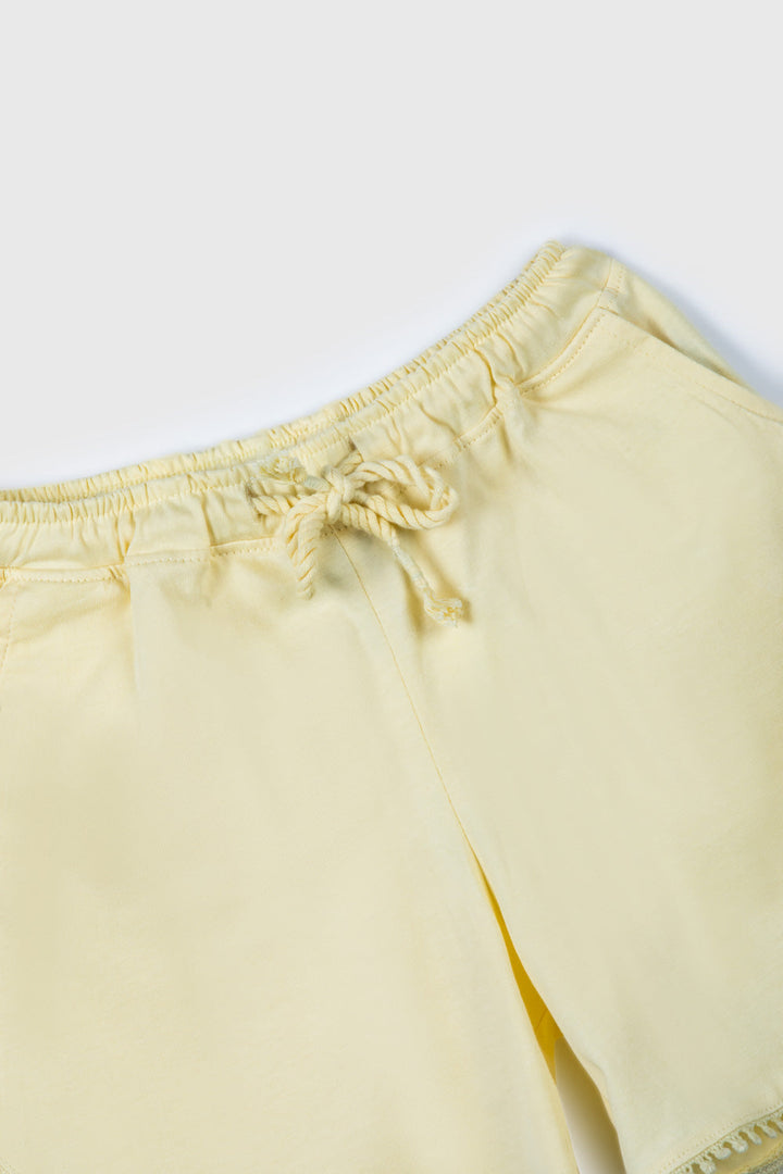 Girls Summer II Yellow Shorts Jersey