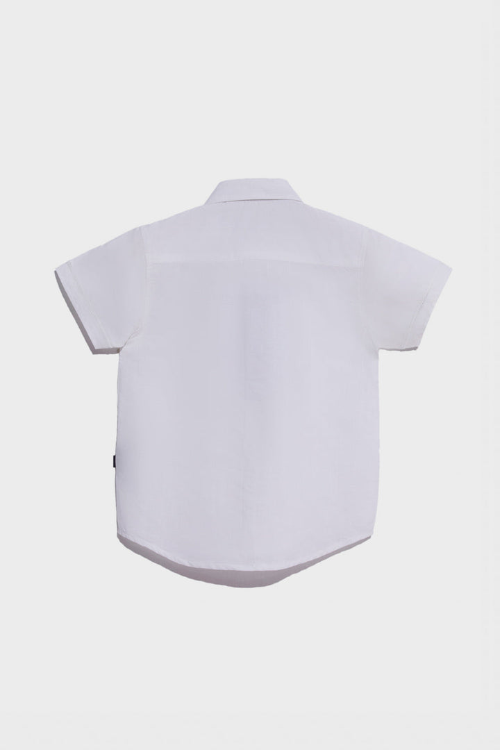 Boys Summer II White Casual Shirts Cotton