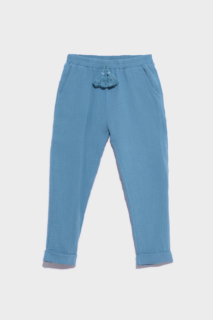 Girls Summer II Turquoise Capris Woven