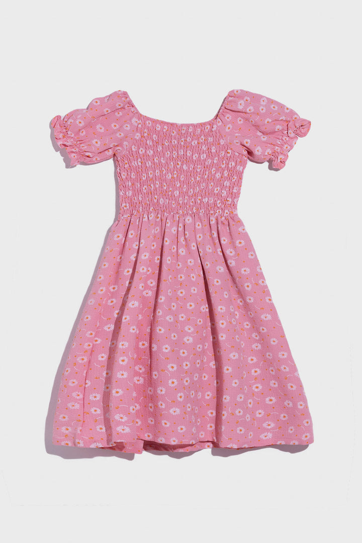 Girls Summer II Pink Dress Woven