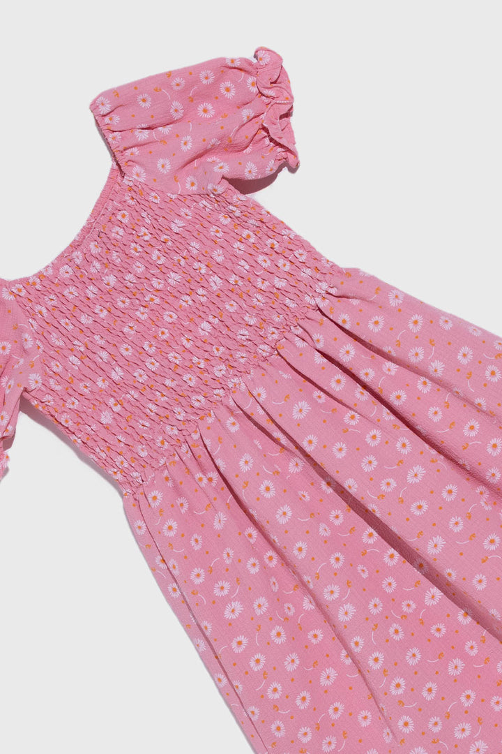 Girls Summer II Pink Dress Woven