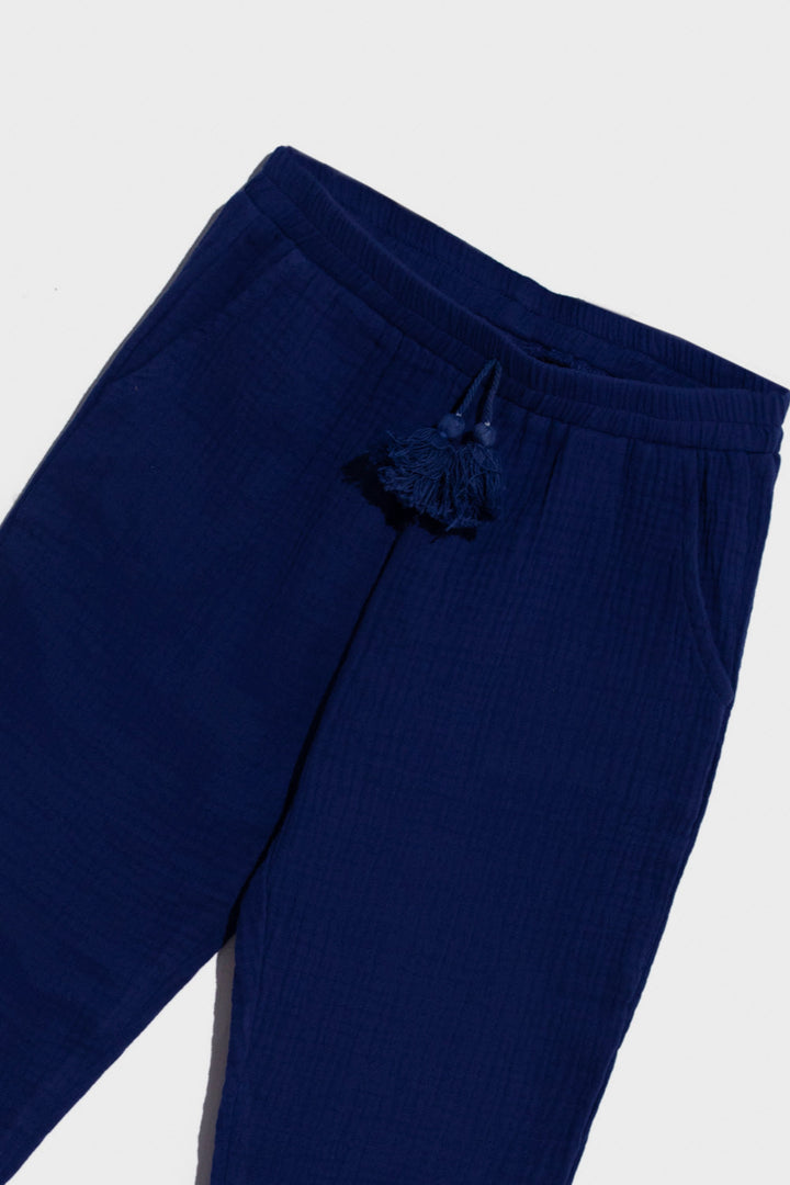 Girls Summer II Blue Capris Woven