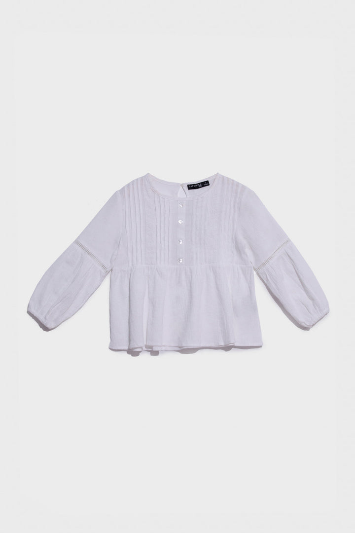 Girls Summer II White Blouse Woven