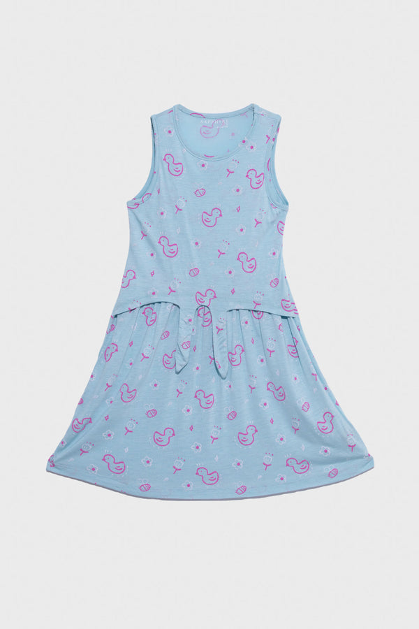 Girls Summer II Sky Blue Dress Jersey