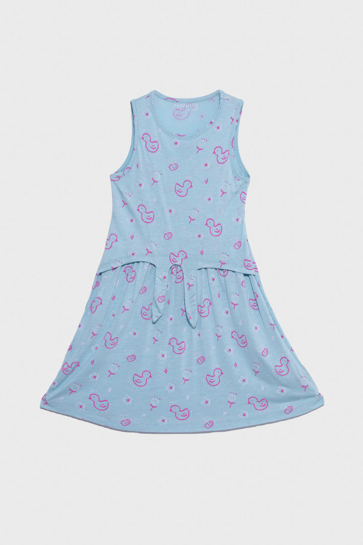 Girls Summer II Sky Blue Dress Jersey