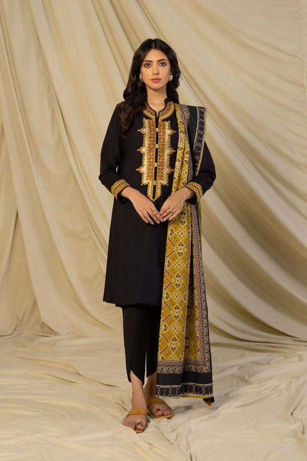 Sapphire- 2 Piece - Embroidered Khaddar Suit