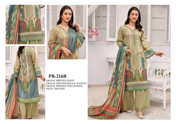 Rangoli- Printed Lawn 2022- 	PR-216-B