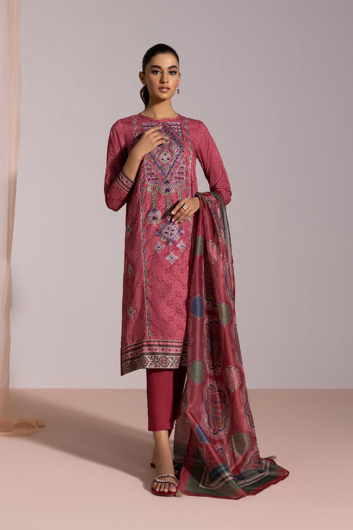 Sapphire- 3 Piece - Embroidered Cotton Suit