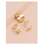 Romwe- 3pcs Chain Decor Ring