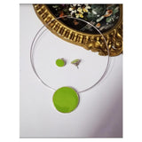 Beri- Kelly Green Necklace With Tops (set)