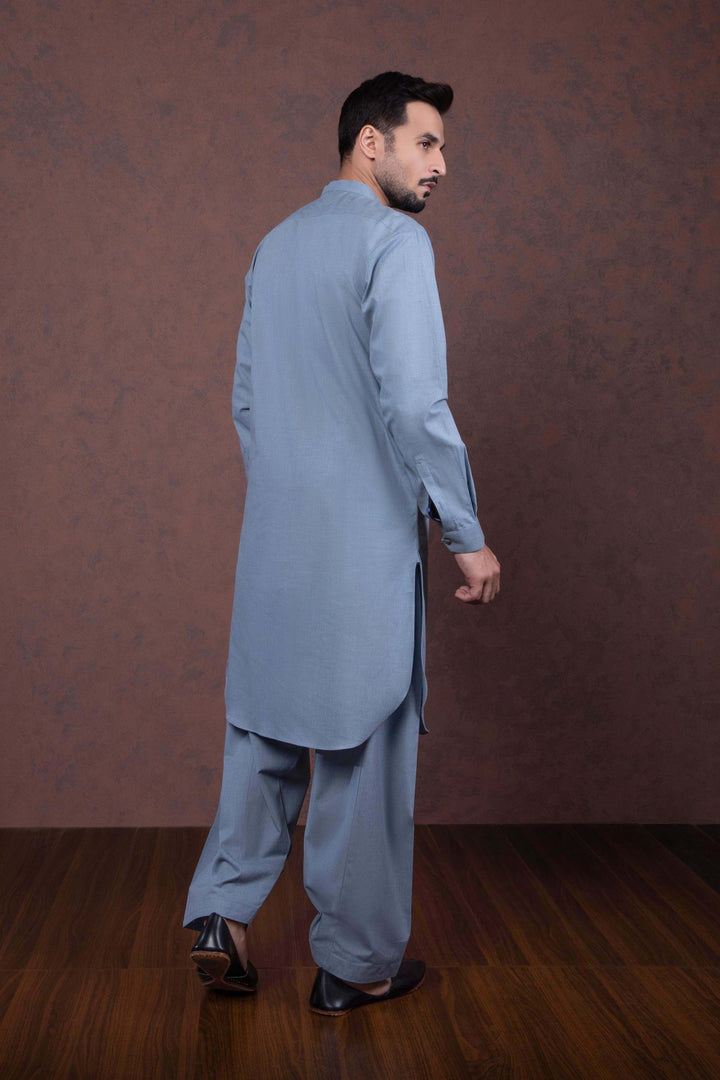 Sapphire- Cotton Melange Suit