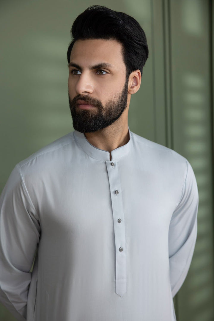 Sapphire- Cotton Herringbone Kurta