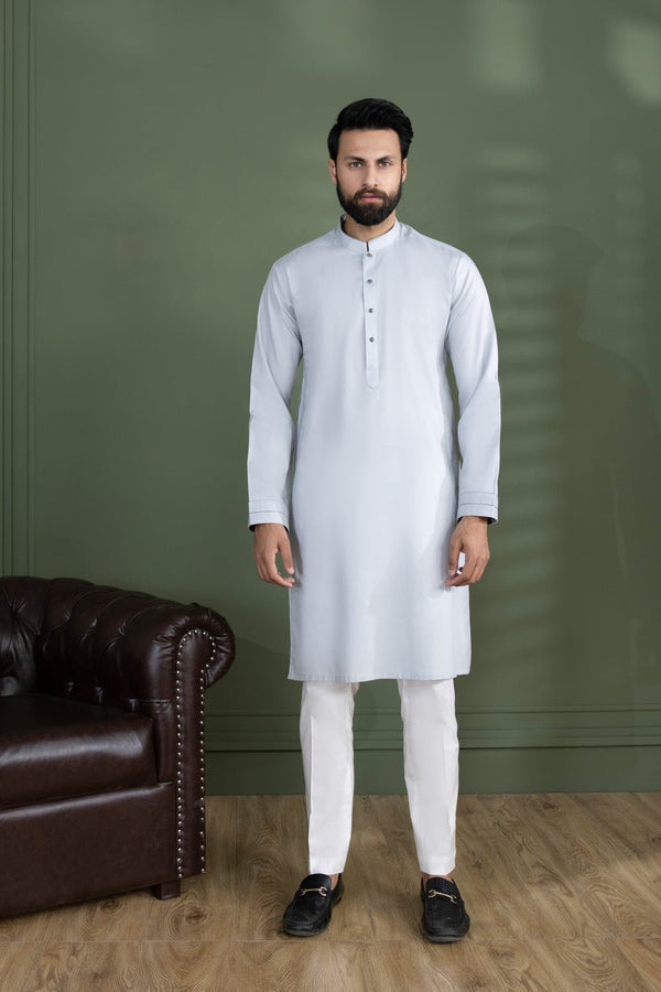 Sapphire- Cotton Herringbone Kurta