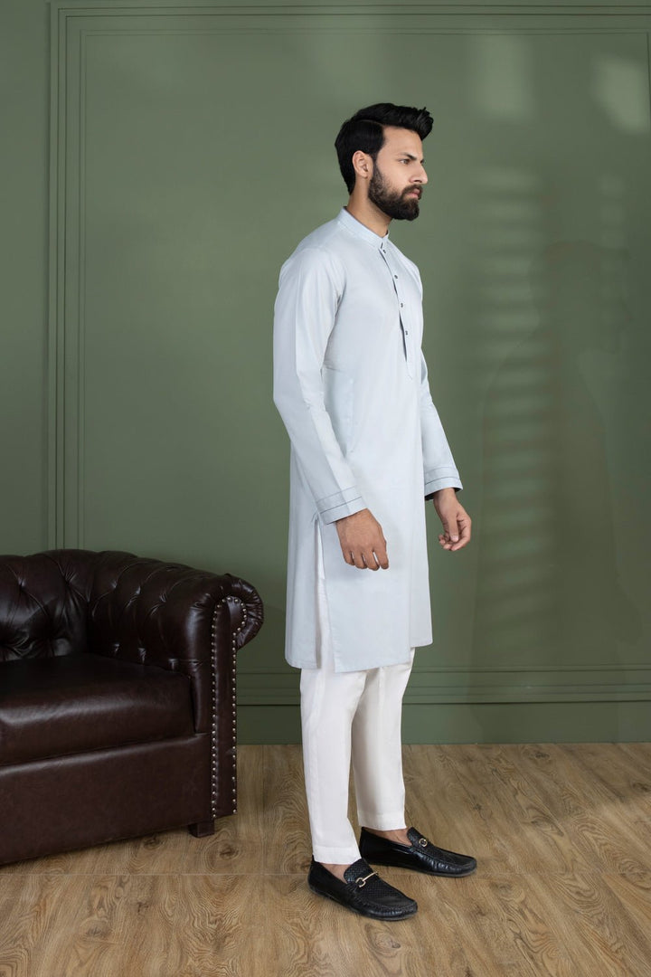 Sapphire- Cotton Herringbone Kurta