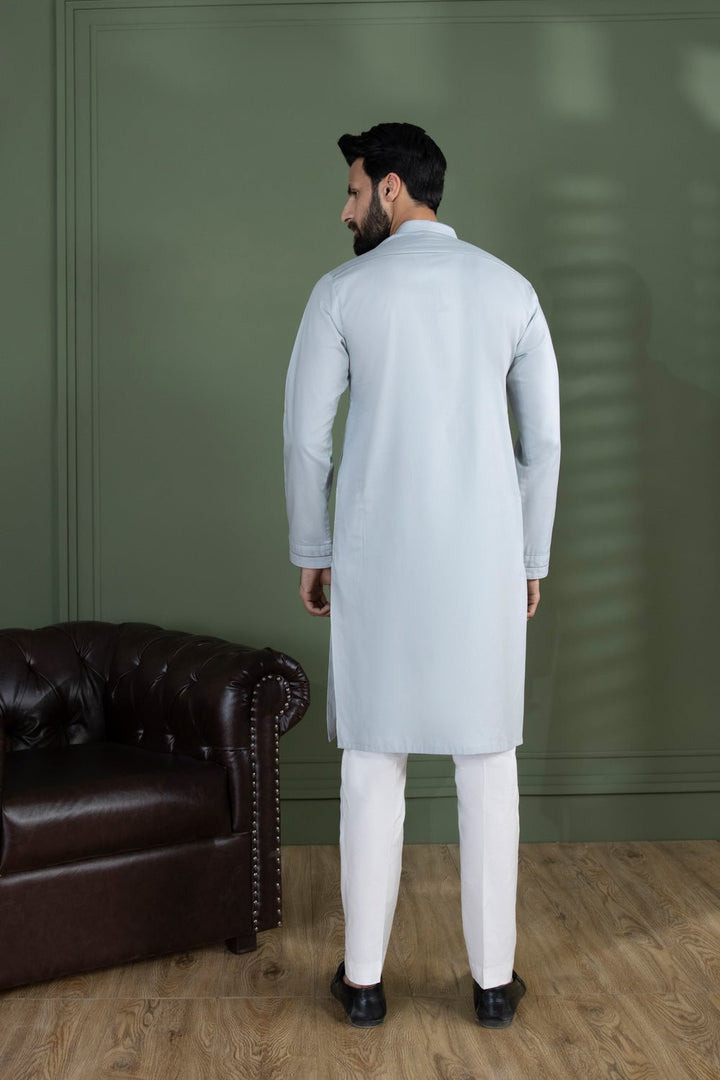 Sapphire- Cotton Herringbone Kurta