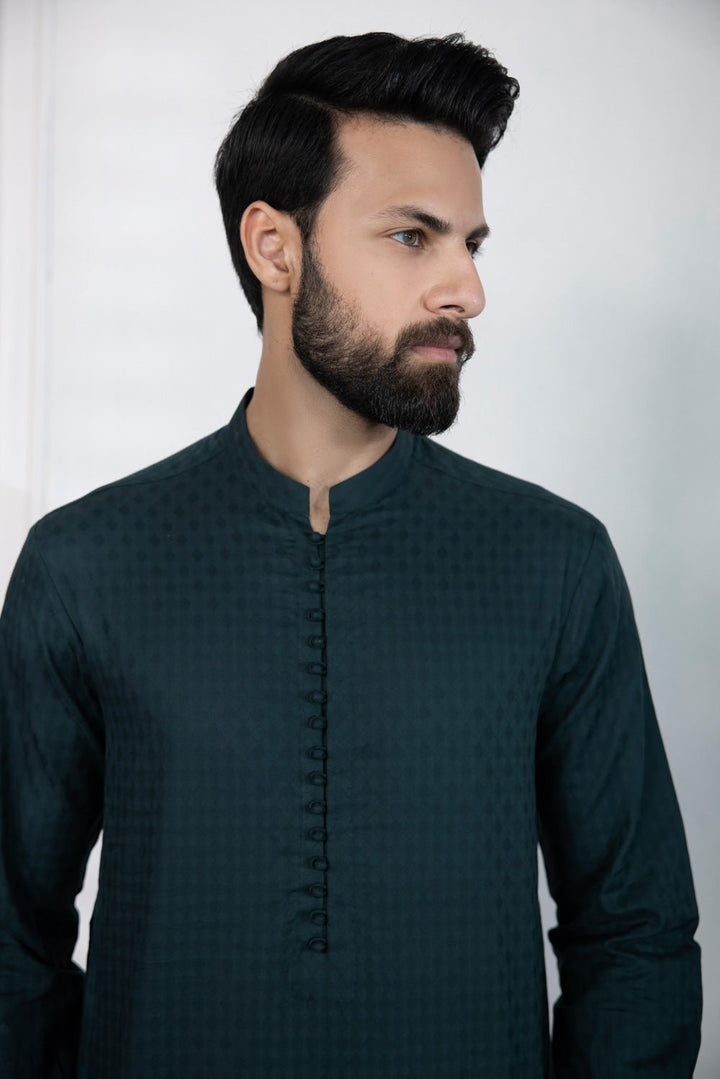 Sapphire- Cotton Jacquard Kurta