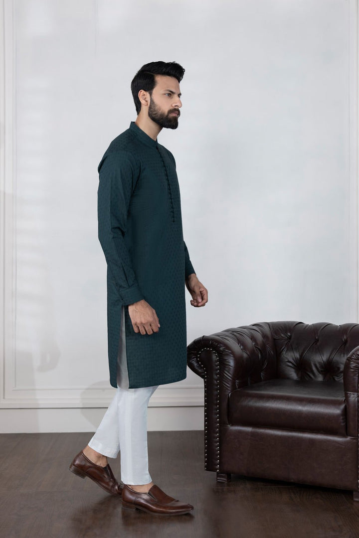 Sapphire- Cotton Jacquard Kurta